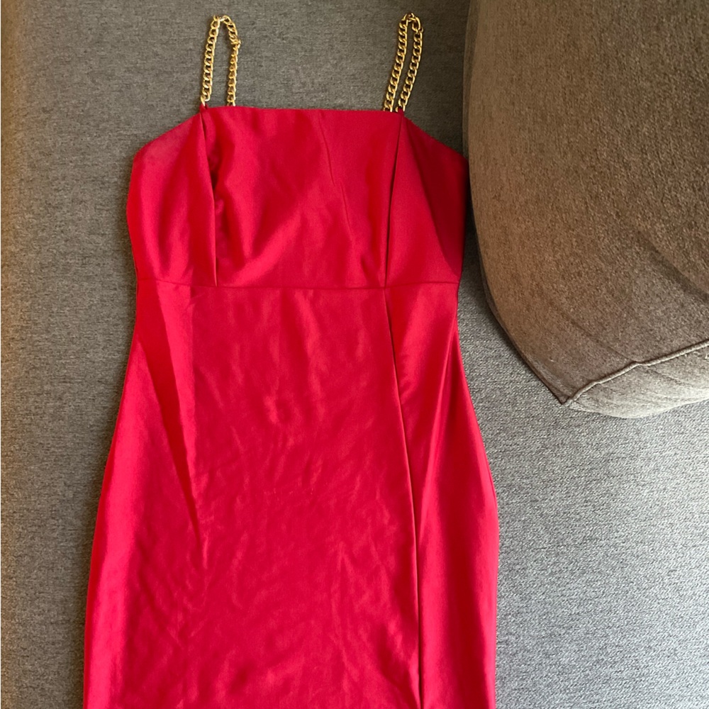 Mini gold chain dress